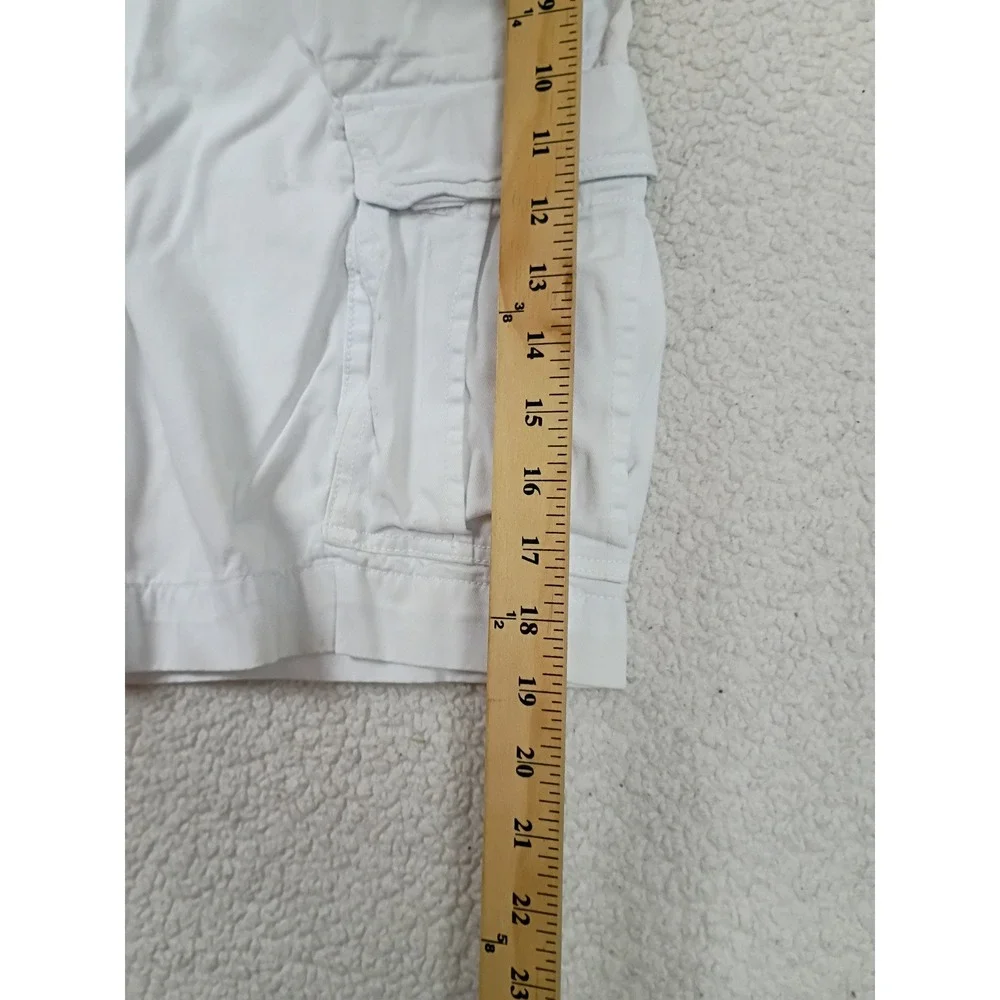 Roebuck and Co Cargo Shorts Mens 30 White 80s Style Utility Casual Cotton